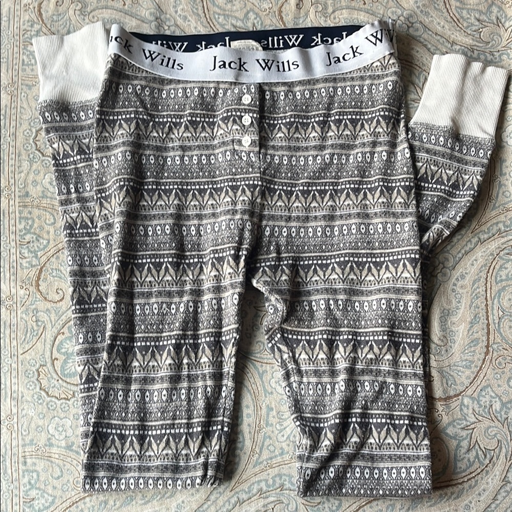 Jack Wills Gray Patterned Pajama Pants